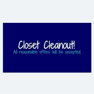 Closet clean out time!